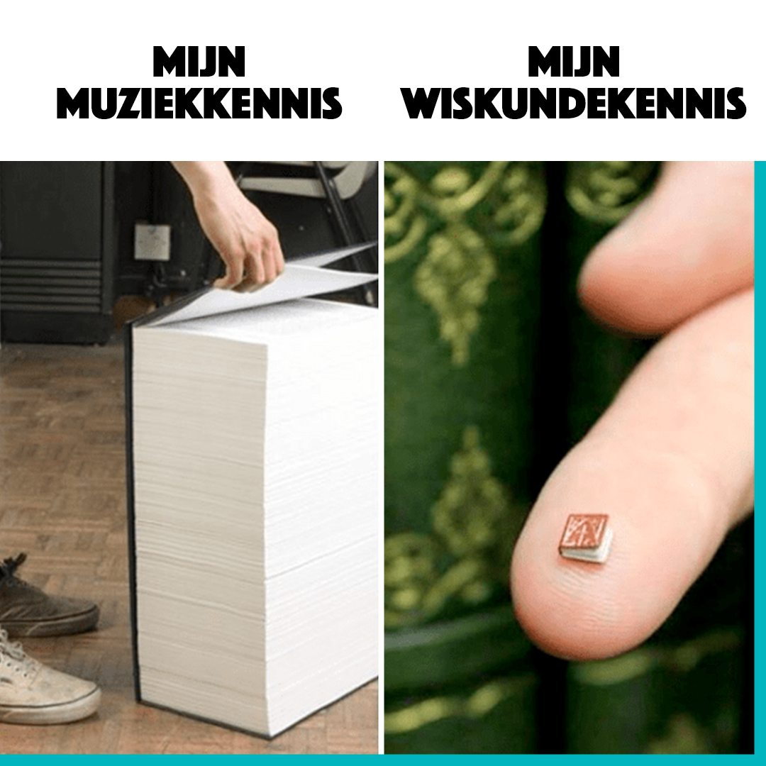 meme: muziekkennis versus wiskundekennis