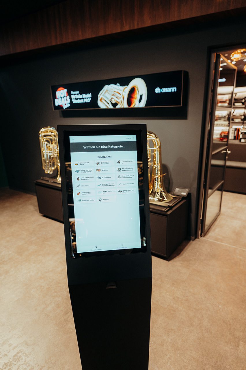Thomann shop - Digitale hulpterminals voor klanten