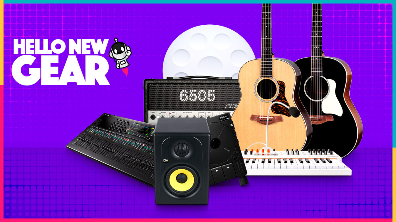 Nieuwe muziekapparatuur juli 2025 met gitaren, synthesizer, studiomonitoren, versterker, mixer en meer: Hello New Gear!