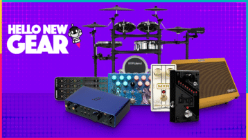 Elektronische drumstellen, audio-interface, gitaareffectpedalen en studiogear in Hello New Gear november 2025